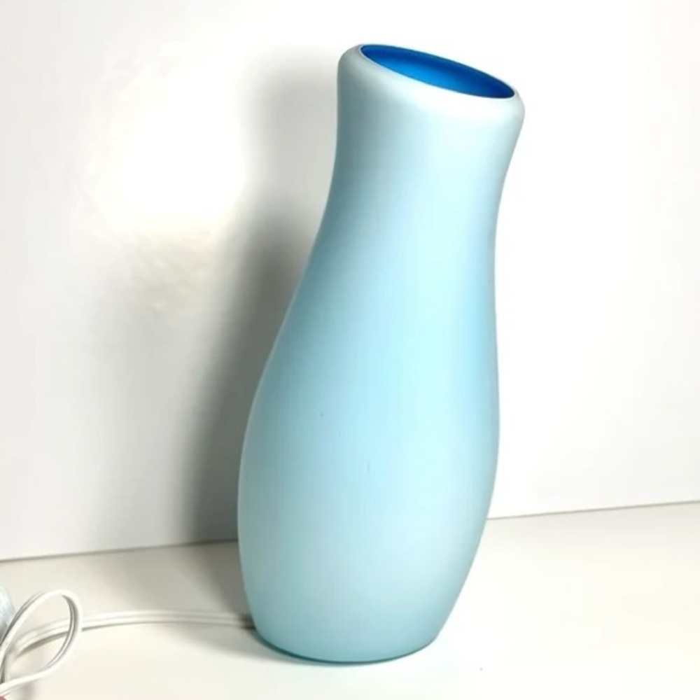 Vintage Ikea Lamp, Mylonit, Blue, 90s, Glass
